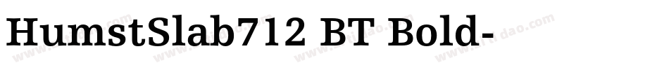 HumstSlab712 BT Bold字体转换